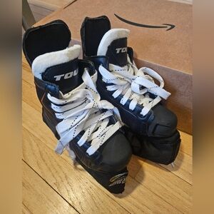 TOUR Junior Black and White Ice Hockey Skates